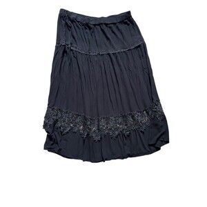 Black Maxi Skirt Lace Witch Lagen Size 4x